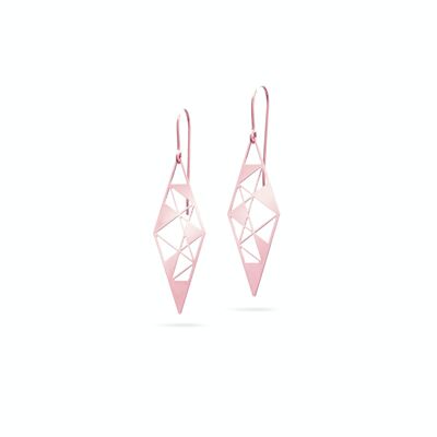 Boucles d'oreilles "Petit Losange" | plaqué or rose