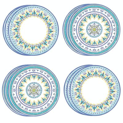 Souk Blue Paper Plates - 12 Pack