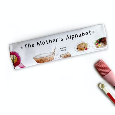El paño de cocina del alfabeto de la madre