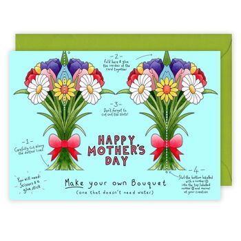 Carte de fête des mères "Faites votre propre bouquet" 2