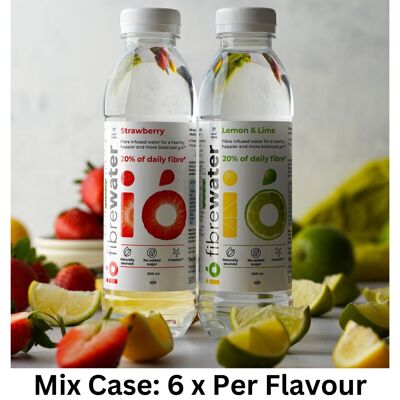 ió fibrewater Mix Case (12 x 500ml) - Gut Health Drink