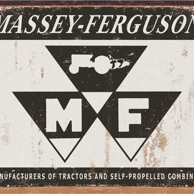 Metallplatte mit MASSEY-FERGUSON-Logo