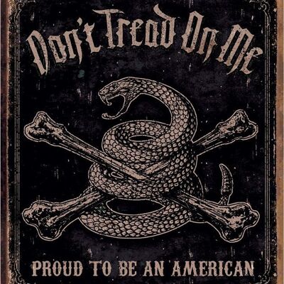 Plaque metal Don't tread on me