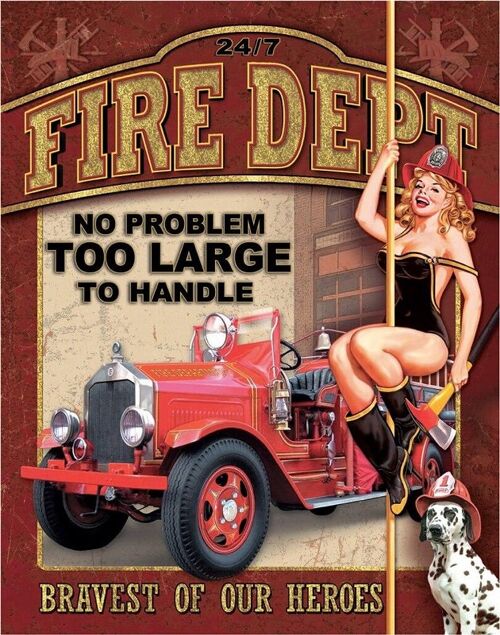 Plaque metal US Fire Department