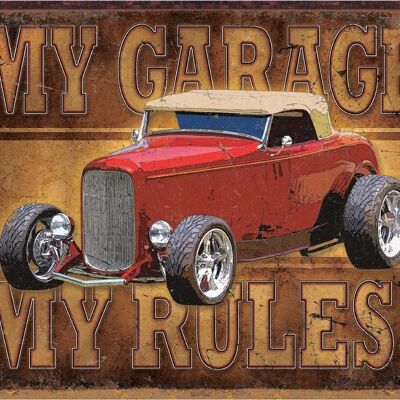 Metal plate My Garage My Rules