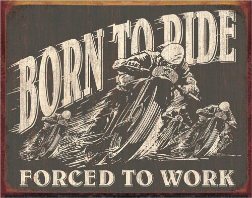 Plaque metal Born To Ride