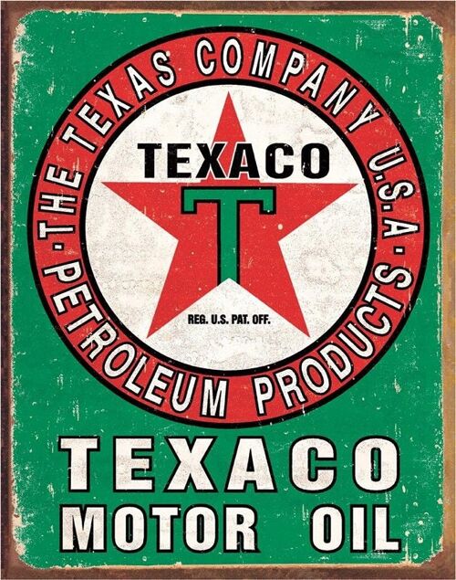 Plaque metal motoroil TEXACO Vintage