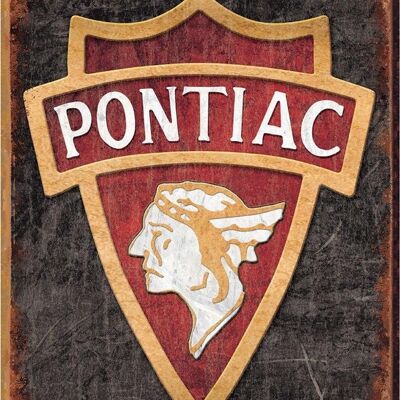 Targa in metallo Logo Pontiac 1930