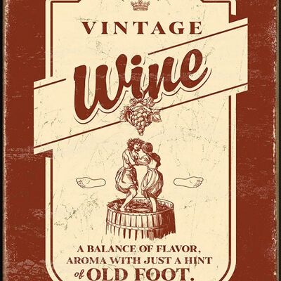 Vintage Wein Metallplatte