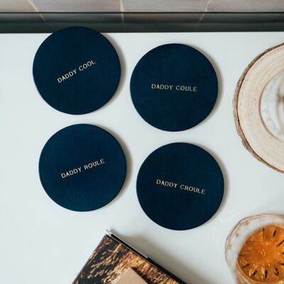 Leather coasters - Daddy