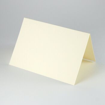 100 cartes pliantes côtelées crème 16,5 x 11,5 cm 2