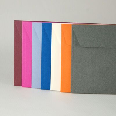 7 differently colored envelopes DIN long