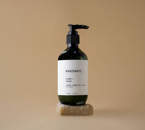 Cedro - Cedar / Sapone per le mani - Hand wash, vegano, a base naturale, packaging sostenibile, contenitori riciclabili pet, made in Italy, non testato su animali