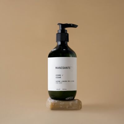 Cedro - Cedar / Sapone per le mani - Hand wash, vegano, a base naturale, packaging sostenibile, contenitori riciclabili pet, made in Italy, non testato su animali