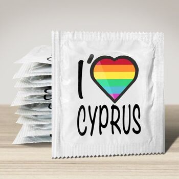 Préservatif: Cyprus: I love Cyprus (rainbow flag) 1