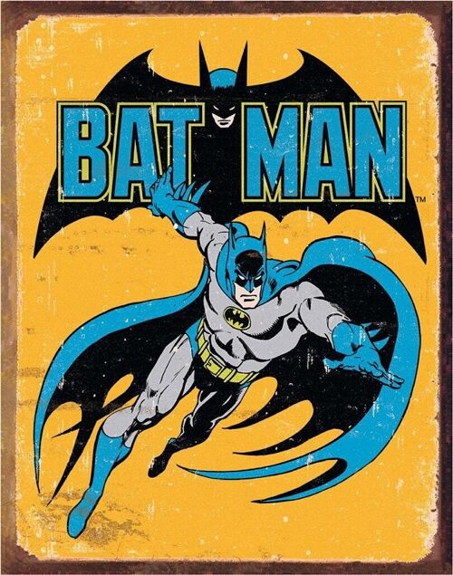Plaque metal Batman Retro