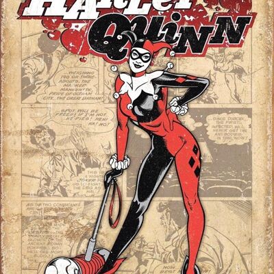 Targa in metallo Harley Quinn