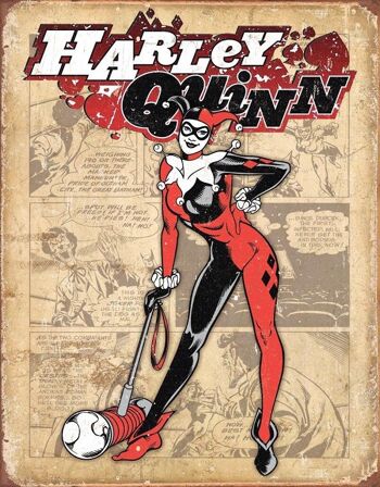 Plaque metal Harley Quinn