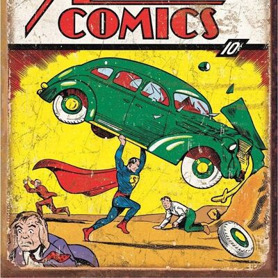 Plaque metal Superman Action Comics Couverture No 1