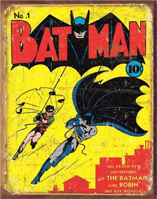 Plaque metal Batman couverture No 1