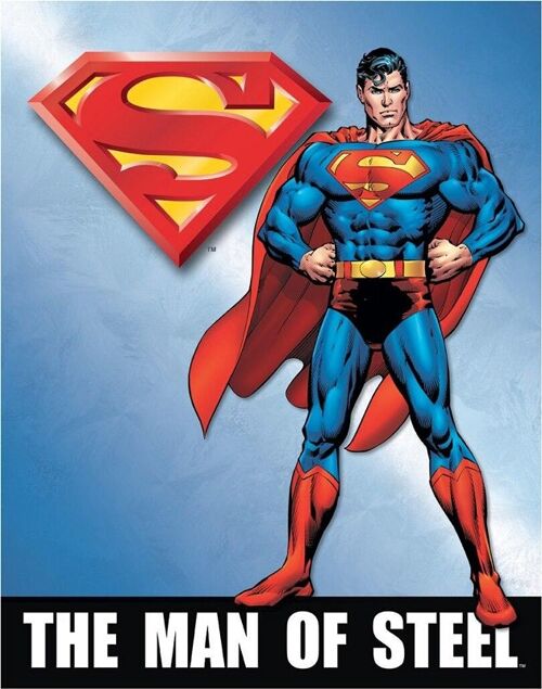 Plaque metal Superman - The Man of Stel