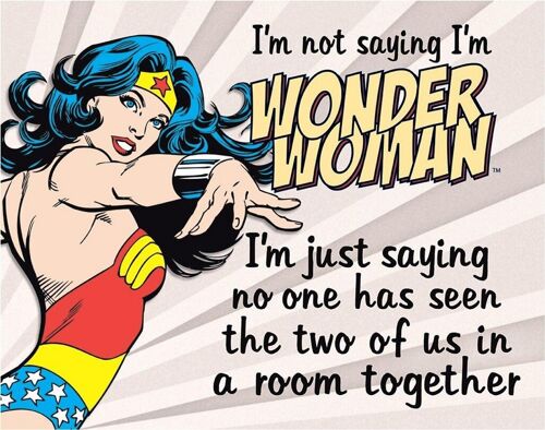 Plaque metal Wonder Woman - Same Room