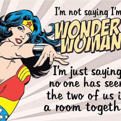 Blechschild Wonder Woman - Same Room