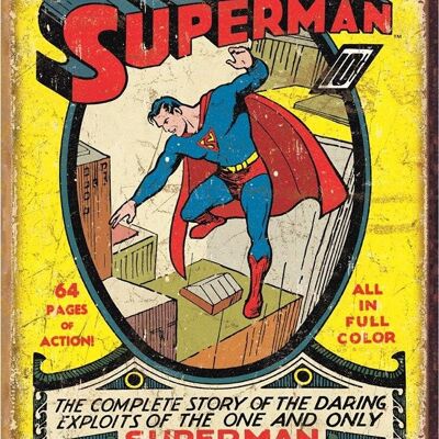 Plaque metal Superman DC Comics Couverture No 1