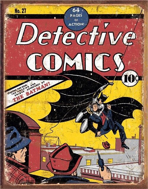 Plaque metal Batman Detective Comics No 27