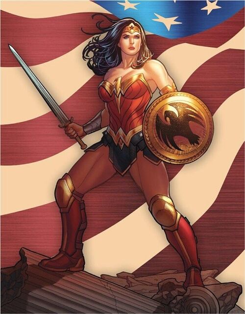 Plaque metal Wonder Woman Sword