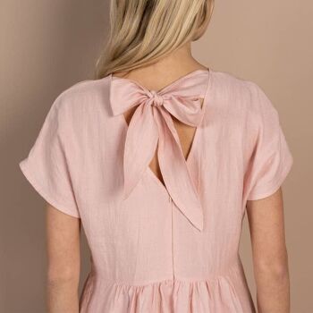 Robe 100% Lin GRACE Vieux Rose 3