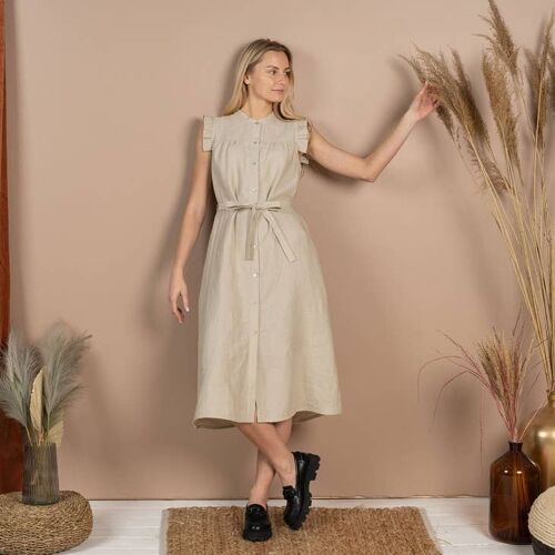 100% Linen Dress JULIET Natural