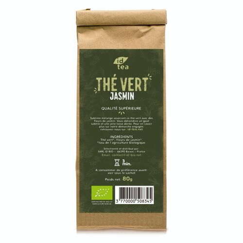 Thé Vert Jasmin bio 80g