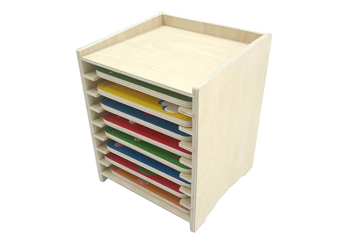 Bambini Puzzle - Set 8 + ripiano portaoggetti (Art. 431-56)