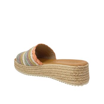 Sandales à plateforme Cibeles multicolores beiges 3
