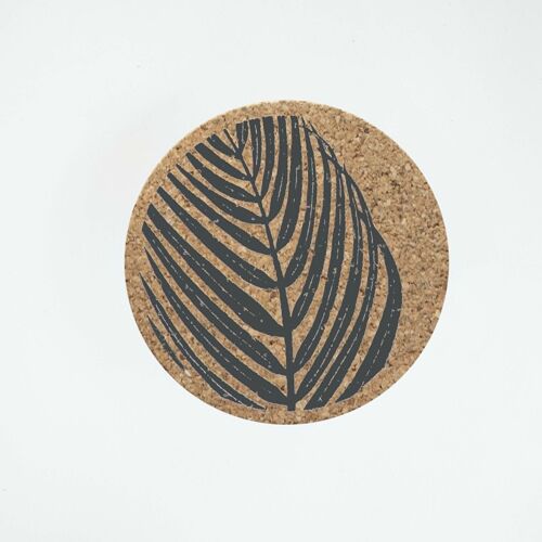 Palm Cork Coaster Set