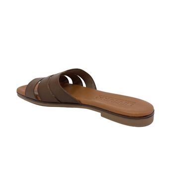 Sandale plate en cuir Alya Cuir 3