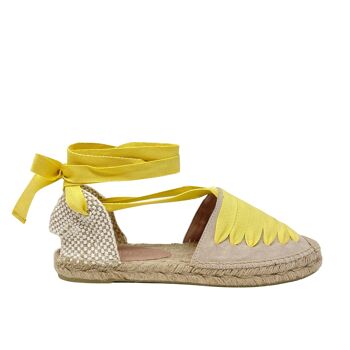 Espadrilles femme Zala jaunes en textile 1