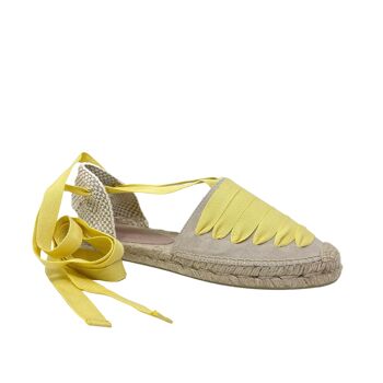 Espadrilles femme Zala jaunes en textile 2