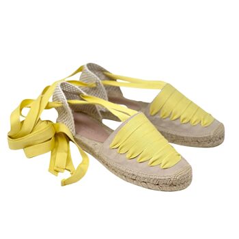 Espadrilles femme Zala jaunes en textile 4