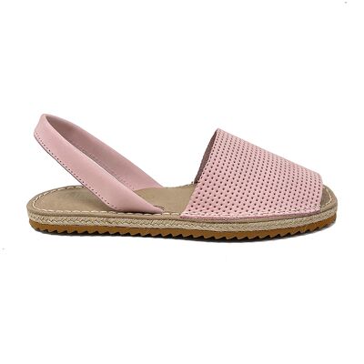 Sandale minorquine Danu en cuir Rose