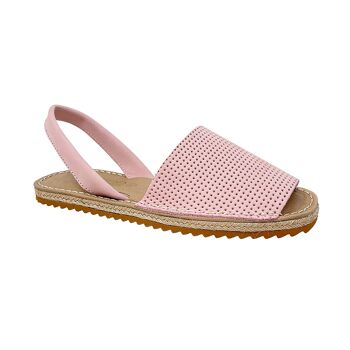 Sandale minorquine Danu en cuir Rose 2