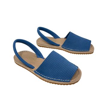 Sandale Danu Menorcan en cuir Bleu 4