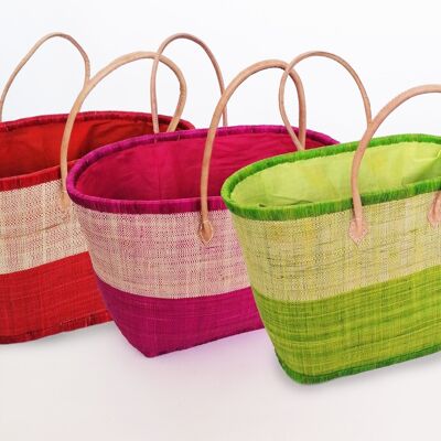 Rabane handcrafted basket "Ivato" 12 assorted pieces