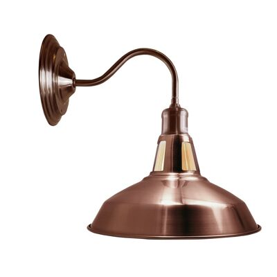 Copper Wall Light 30 cm Barn Slotted Shade Modern Style High Polished Wall Sconce~3627