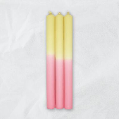 Dip Dye Candles / Hello Sunshine / 25 cm / Set of 3