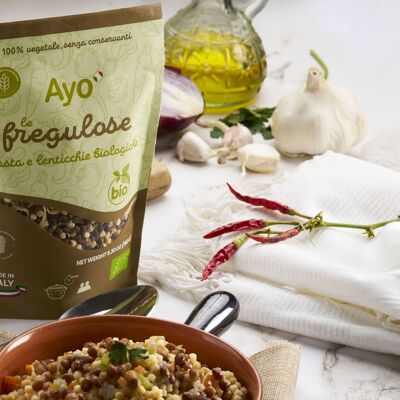 Le Fregulose, dehydrated soup of pasta and organic lentils