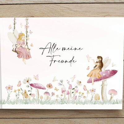 Fairy friends book for children | Friendship Album Girls | Friends album for the start of school or birthday | Friendship book DIN A5 hardcover