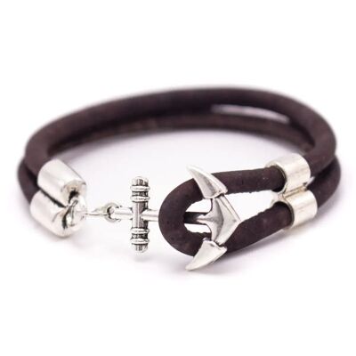 Anchor Cork Bracelet - Brown