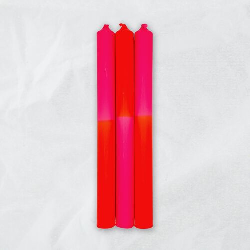 Dip Dye Kerzen / Pure Neon Love / 25 cm / 3er Set Erfolg Aktiv